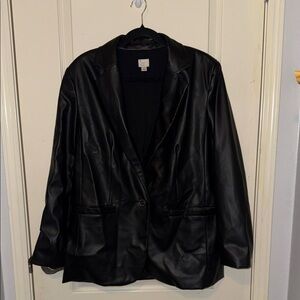 a new day Black Faux Leather Blazer